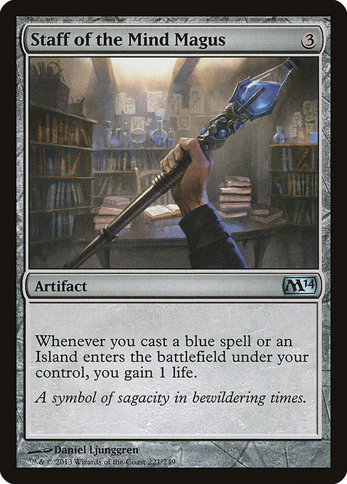 Staff of the Mind Magus - Magic 2014 #221 Magic: The Gathering card image
