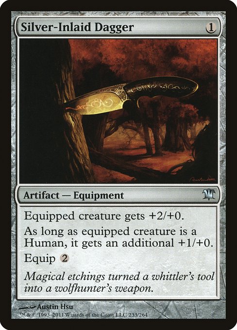 Silver-Inlaid Dagger - Innistrad #233