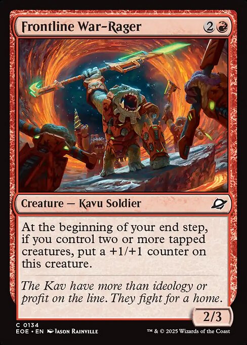 Frontline War-Rager - Edge of Eternities #134 - Near Mint - Non-Foil