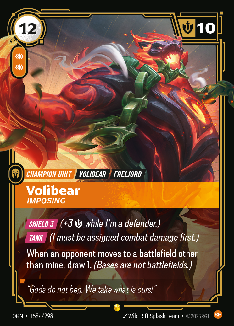Volibear, Imposing Riftbound card image