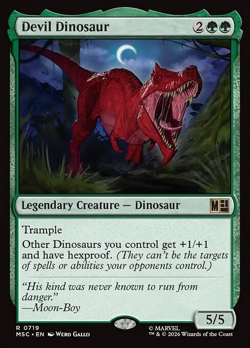 Devil Dinosaur Marvel Super Heroes Commander Magic: The Gathering card image