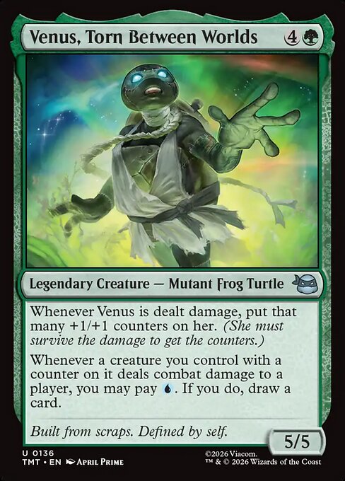 Venus, Torn Between Worlds Teenage Mutant Ninja Turtles Magic: The Gathering card image