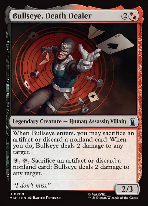 Bullseye, Death Dealer Marvel Super Heroes Magic: The Gathering card image