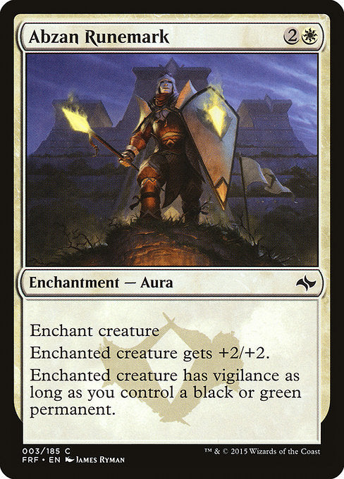 Abzan Runemark - Fate Reforged #3