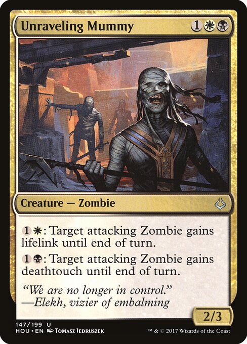 Unraveling Mummy Hour of Devastation Magic: The Gathering card image