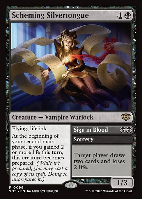Scheming Silvertongue // Sign in Blood - Secrets of Strixhaven #99