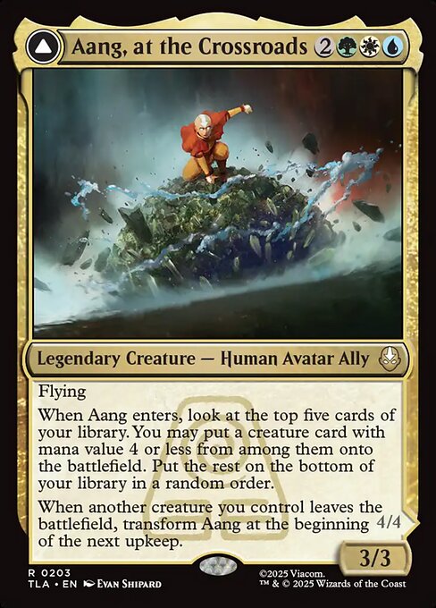 Aang, at the Crossroads - Avatar: The Last Airbender #203 Magic: The Gathering card image