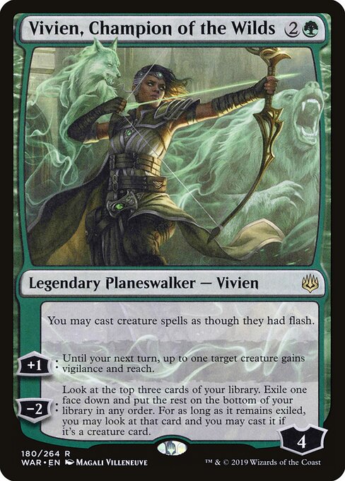 Vivien, Champion of the Wilds War of the Spark Magic: The Gathering card image